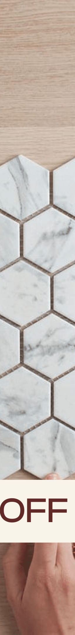 TileCloud TILE Coledale Matte Carrara Look Hexagon Tile