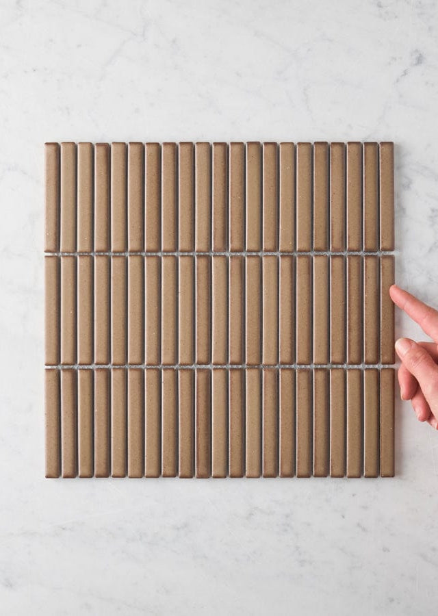 TileCloud TILE Coogee Antique Brown Matte Kit Kat Mosaic Tile
