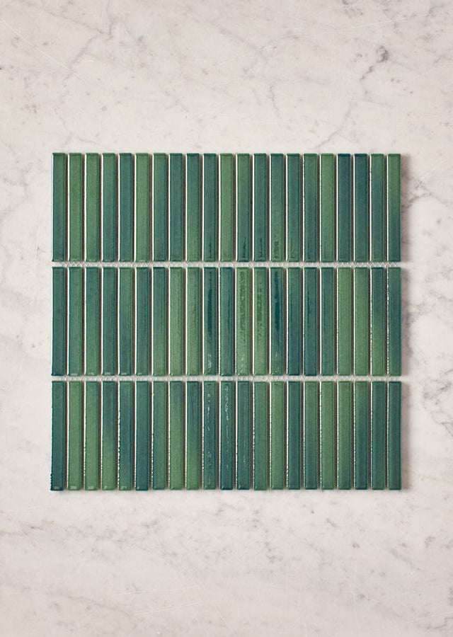 TileCloud TILE Coogee Antique Forrest Green Kit Kat Mosaic Tile