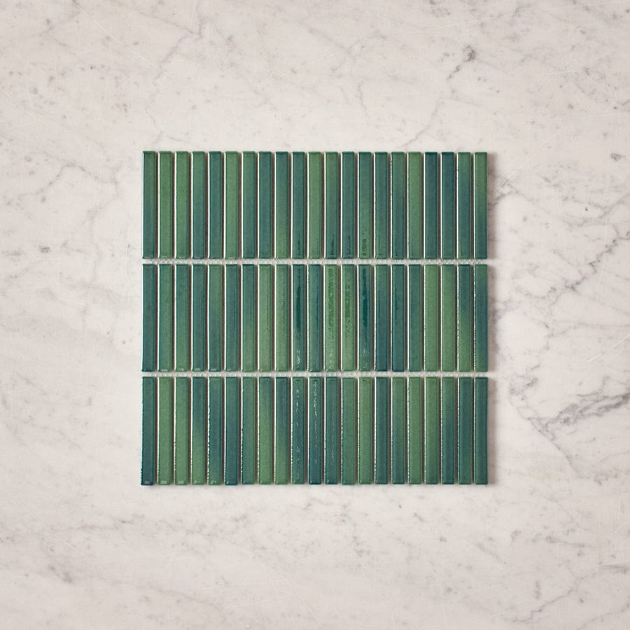 TileCloud TILE Coogee Antique Forrest Green Kit Kat Mosaic Tile