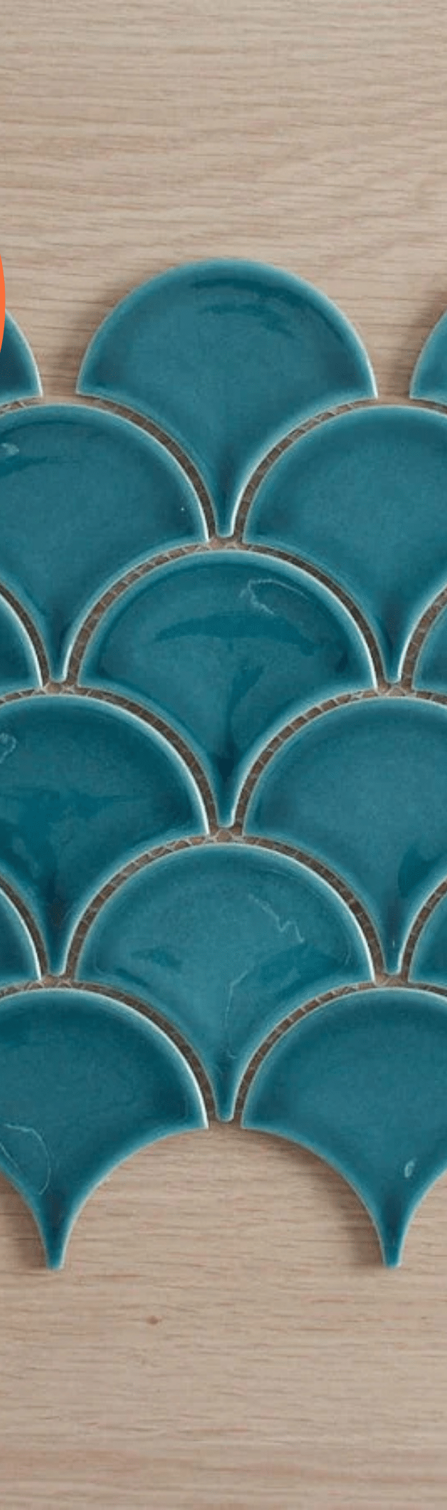 TileCloud TILE Coral Bay Sea Green Fish Scale Tile
