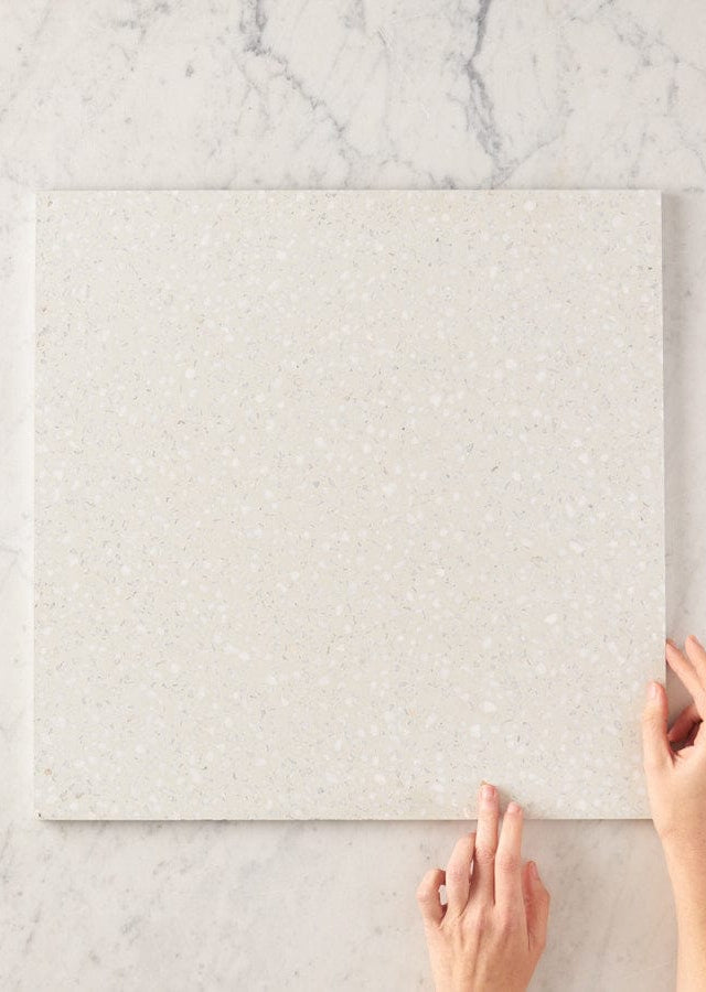 TileCloud TILE Kensington White Recycled Terrazzo Tile