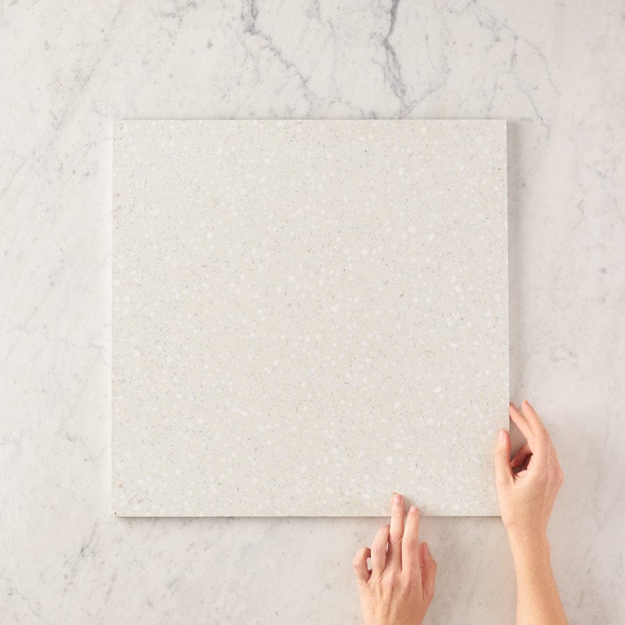 TileCloud TILE Kensington White Recycled Terrazzo Tile