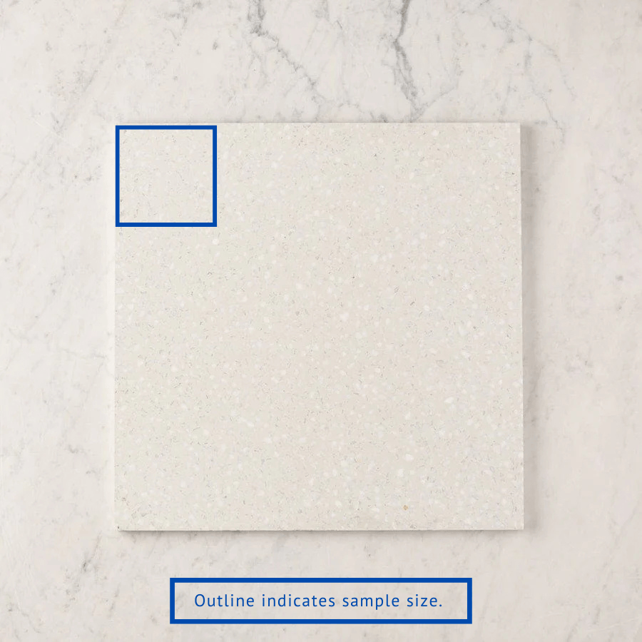 TileCloud TILE Kensington White Recycled Terrazzo Tile