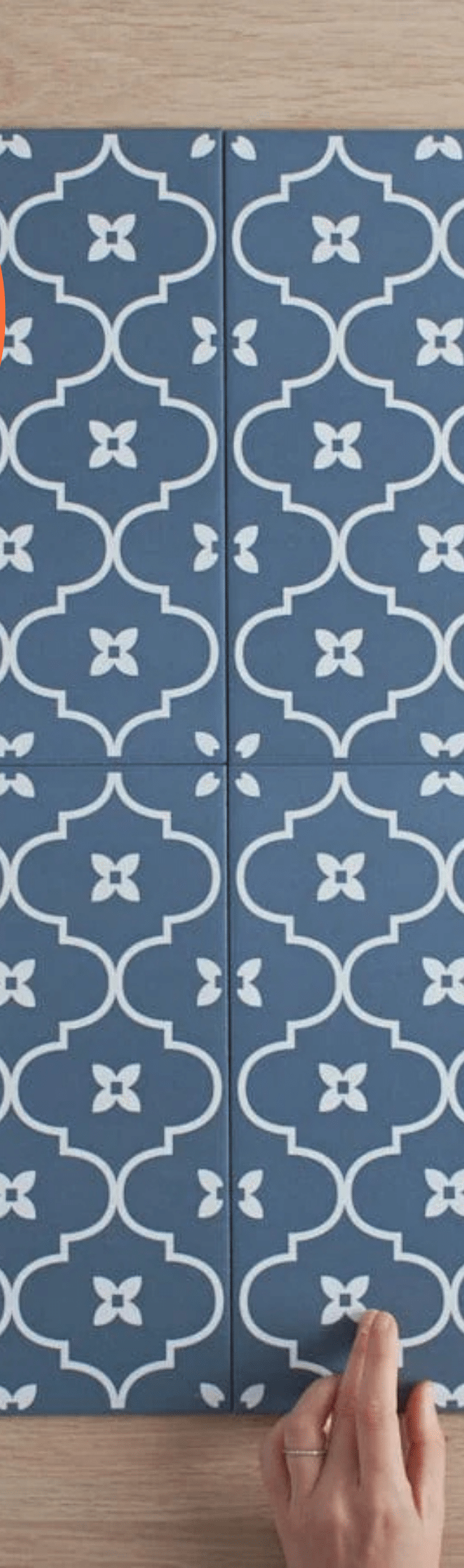 TileCloud TILE Mollymook Navy Encaustic Look Tile