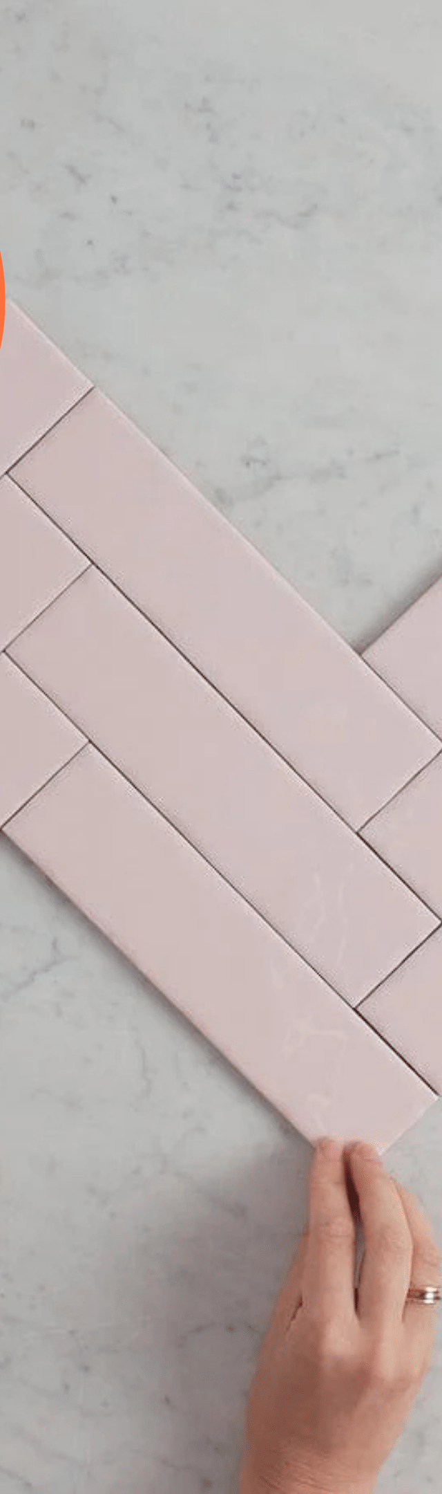 TileCloud TILE Newport Gloss Mini Subway Baby Pink Tile