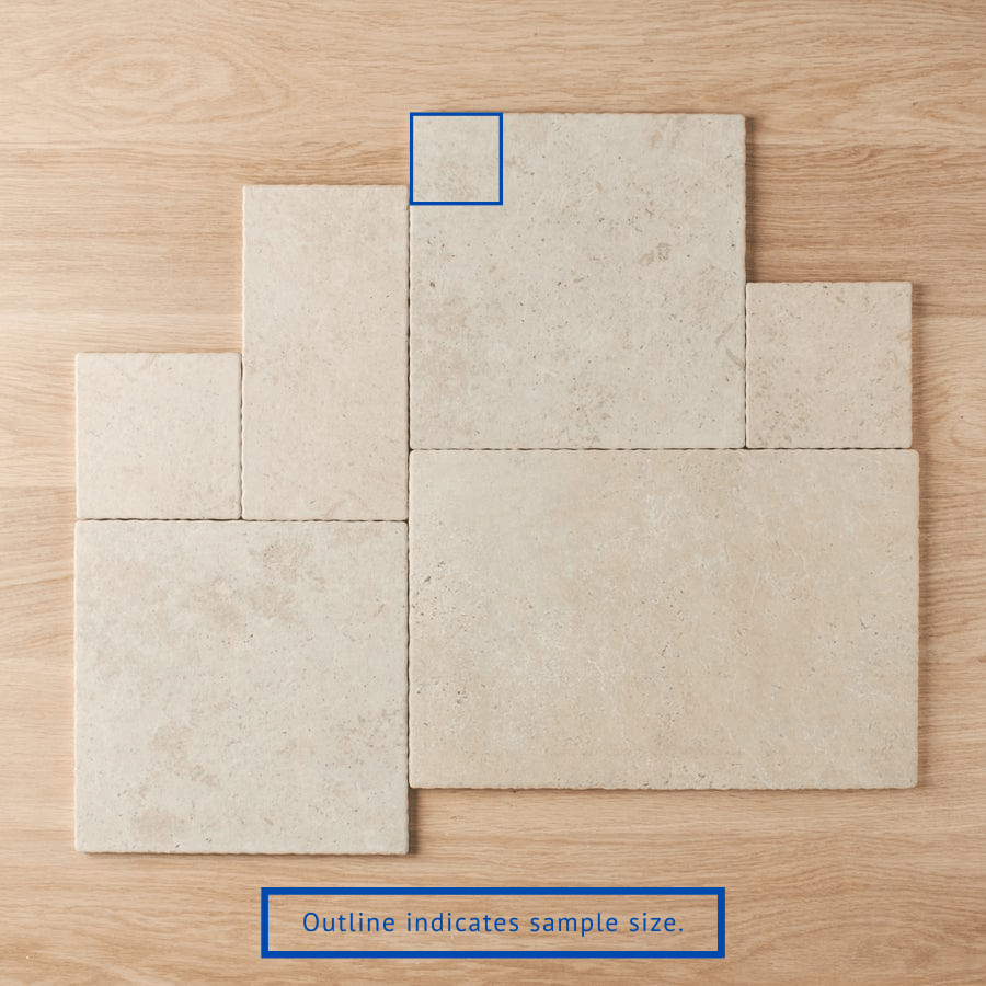 TileCloud TILE Seaforth French Pattern Travertine Look Beige Matte Tile