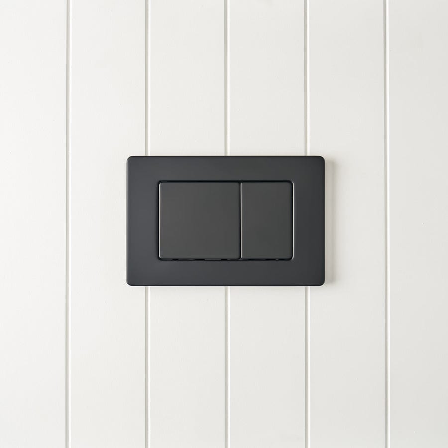 TileCloud TOILETS Angled In-Wall Toilet With Rectangle Matte Black Buttons