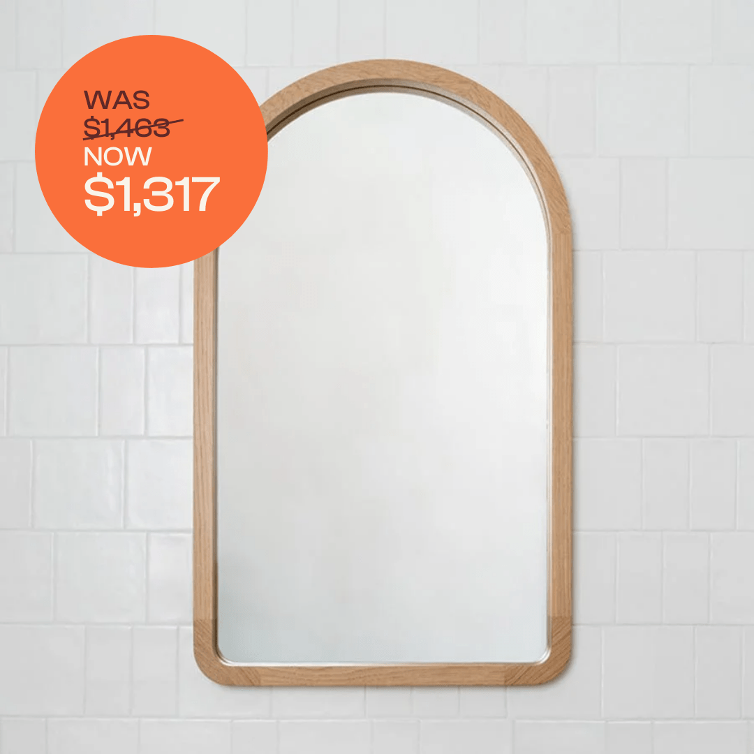 Loughlin VANITIES Alura Arch Mirror 600 American Oak Light