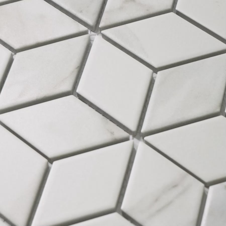 Oakley Cube Carrara Matte Mosaic Tile