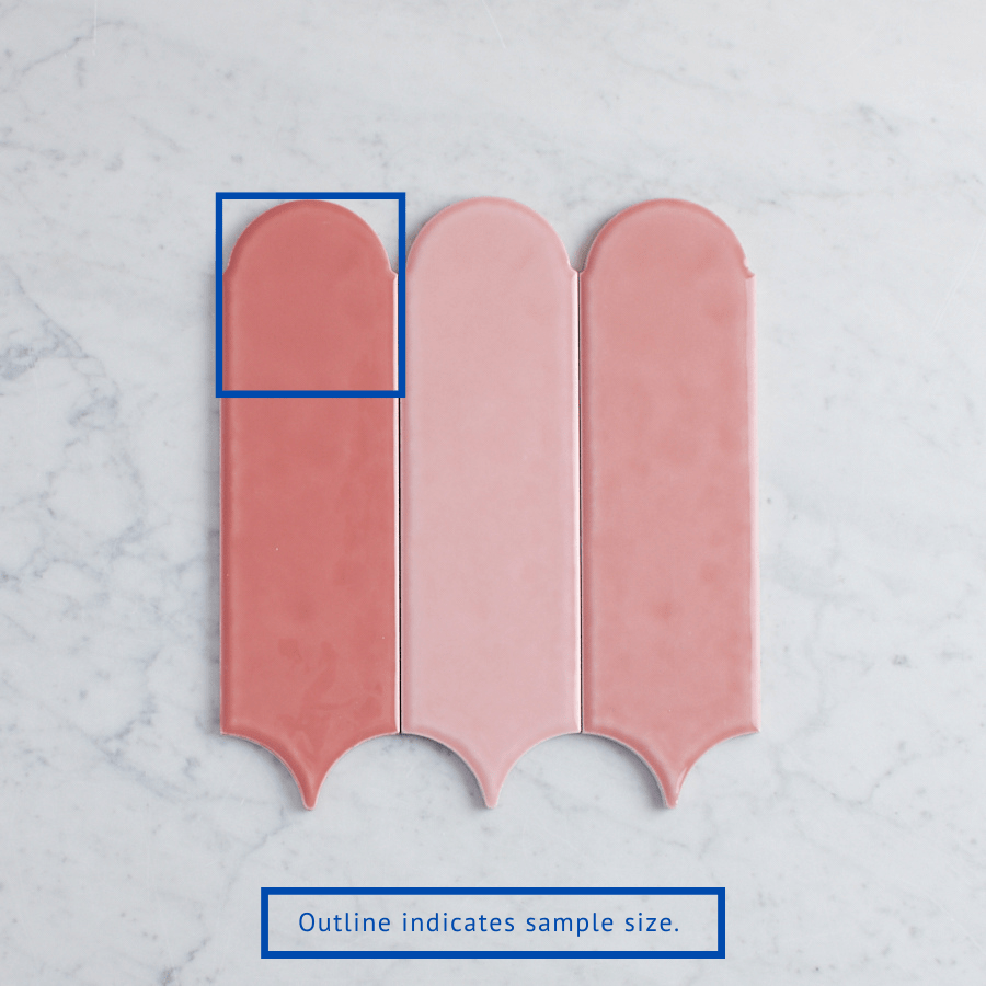 TileCloud TILE Fitzroy Gloss Mixed Pink Feather Tile