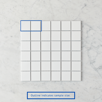 Haddon White Gloss Medium Square Tile
