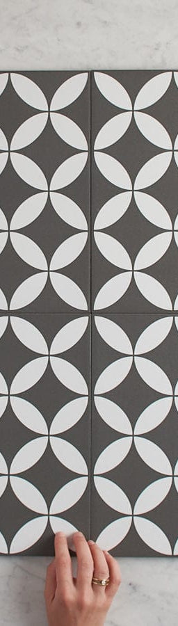 TileCloud TILE Avoca Black Encaustic Look Tile