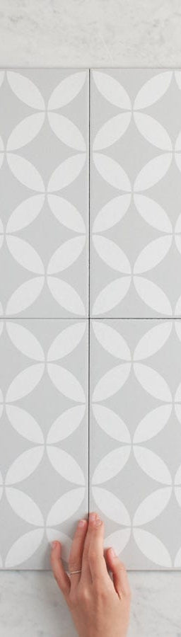 TileCloud TILE Avoca Grey Encaustic Look Tile