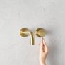 Wall Spout + Mixer Brushed Brass