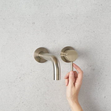 Wall Spout + Mixer Warm Brushed Nickel