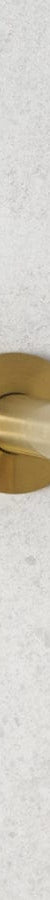Yabby TAPWARE Wall Spout + Round Wall Taps Brushed Brass