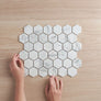 Coledale Matte Carrara Look Hexagon Tile