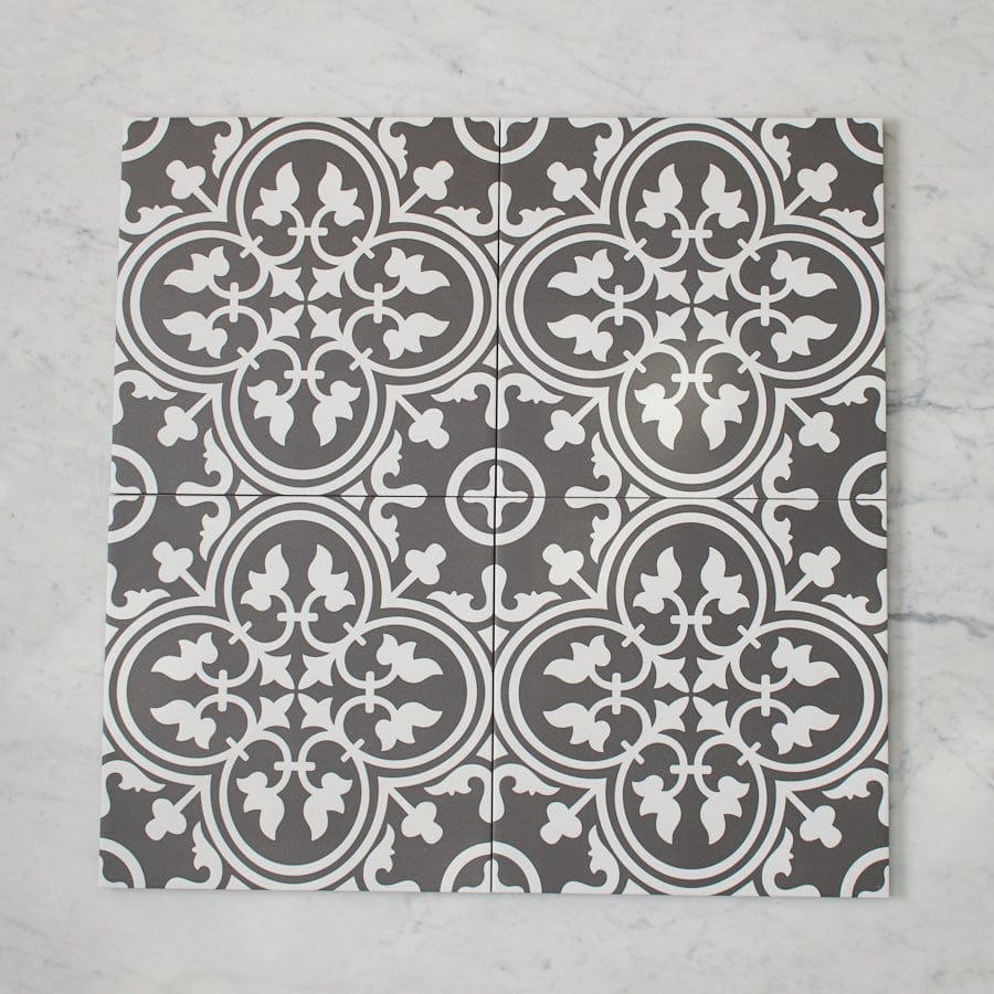 TileCloud TILE Dural Black Encaustic Look Tile