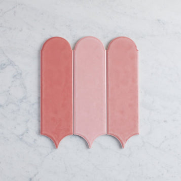 Fitzroy Gloss Mixed Pink Feather Tile