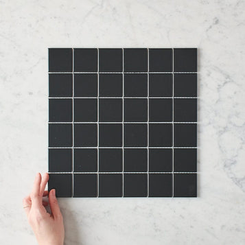 Haddon Black Matte Medium Square Tile