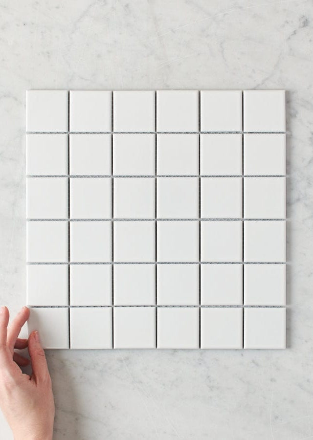 Pacific Greenwood TILE Haddon White Gloss Medium Square Tile