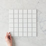 Haddon White Gloss Medium Square Tile