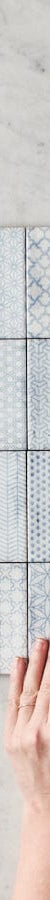 CBFD TILE Lennox Head Gloss Blue Pattern Tile