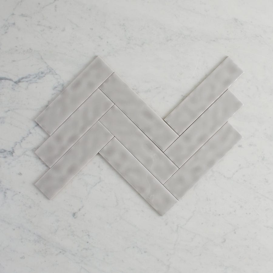 TileCloud TILE Newport Gloss Mini Subway Grey Tile