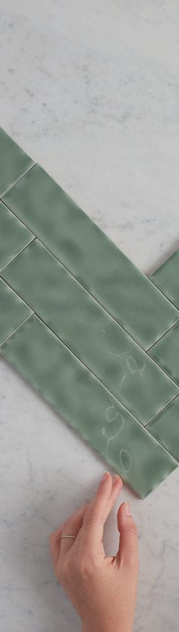 TileCloud TILE Newport Gloss Mini Subway Jade Green Tile
