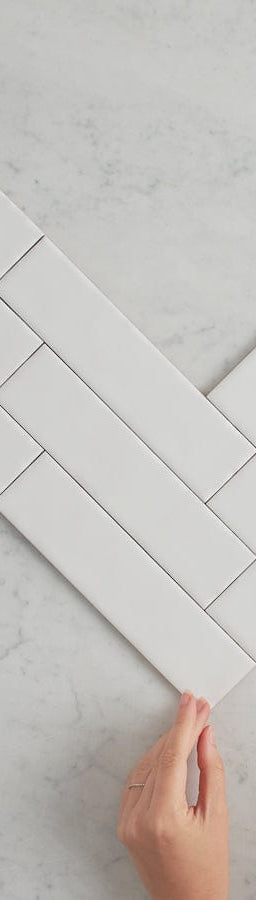 TileCloud TILE Newport Matte Mini Subway White Tile