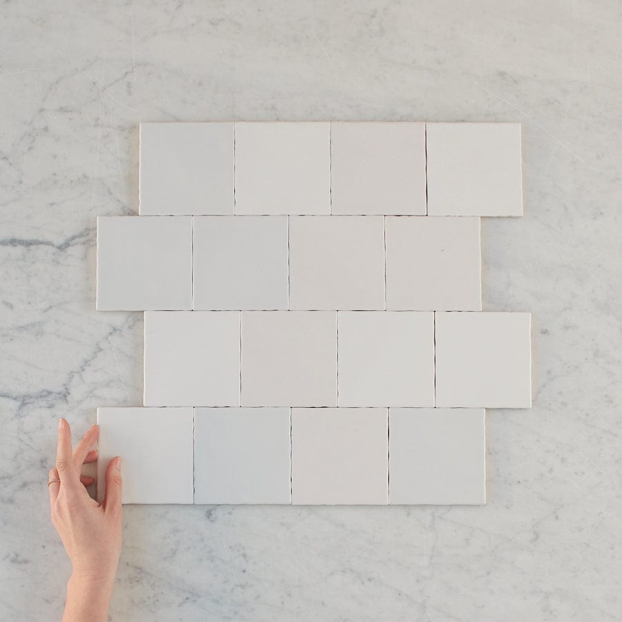 Newport Matte Mixed White Small Square Tile – TileCloud
