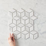 Oakley Cube Carrara Matte Mosaic Tile