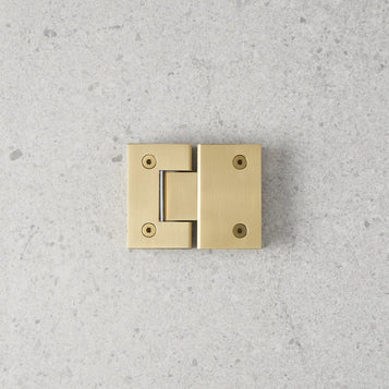 Shower Hinge Glass to Glass Brushed Brass