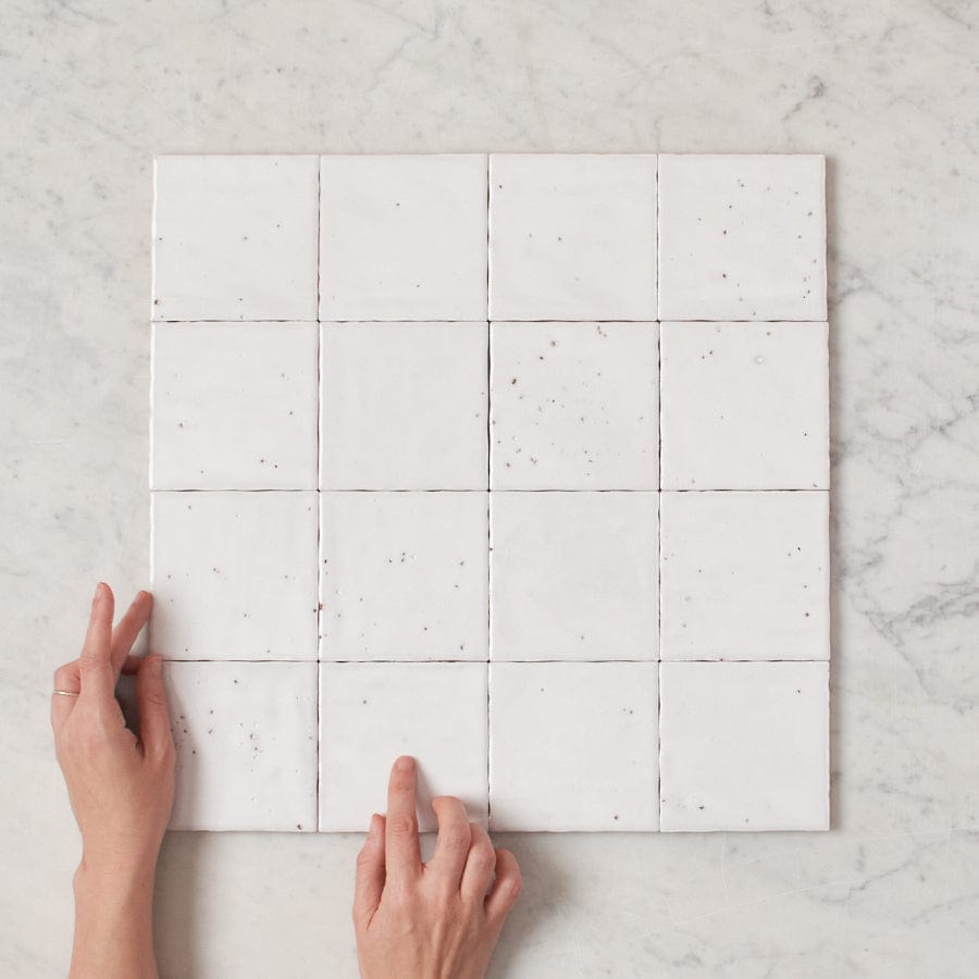 JLA TILE Umina White Gloss Small Square Tile