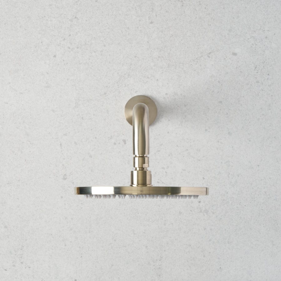 Yabby TAPWARE Wall Shower Arm and Head Warm Brushed Nickel