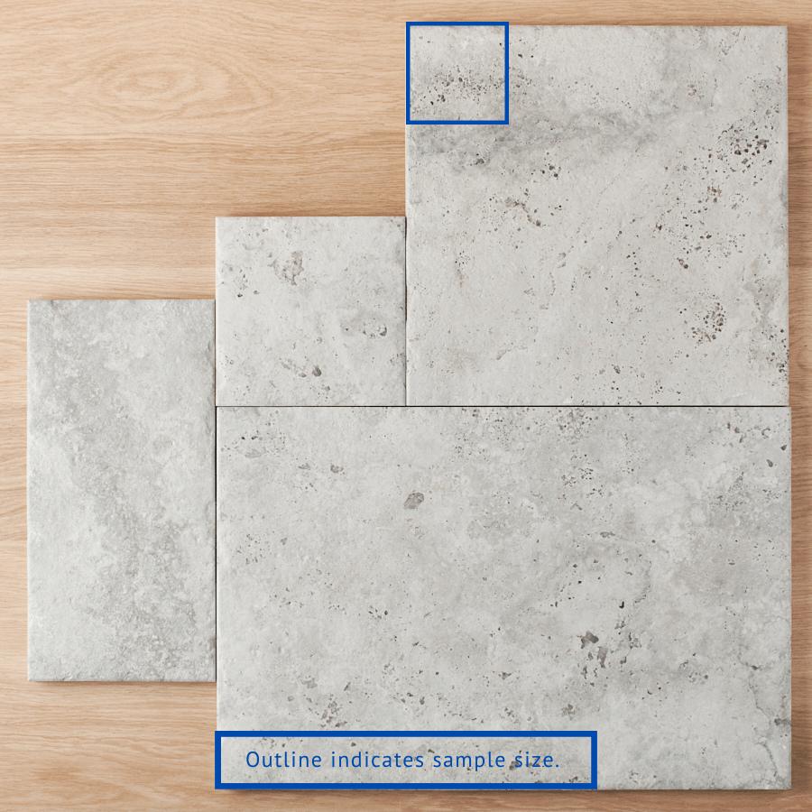 TileCloud TILE Annangrove French Pattern Grey External Travertine Look Tile