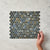 Broadwater Dark Blue Mix Gloss Penny Round Mosaic Tile