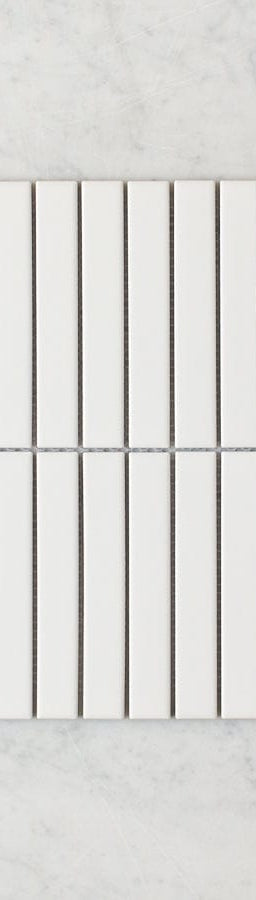 Brunswick Kit Kat Matte White Tile, Japandi