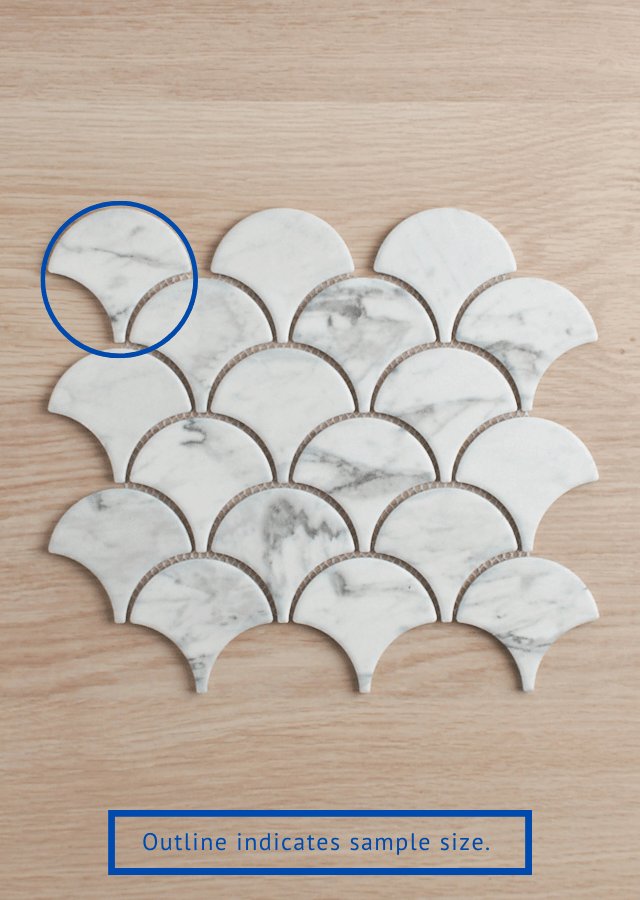 TileCloud TILE Coledale Matte Carrara Look Fishscale Tile