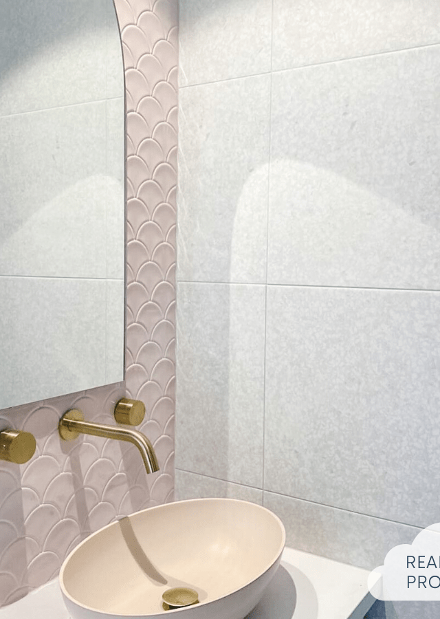 Pacific Greenwood TILE Coral Bay Gloss Pink Fish Scale Tile