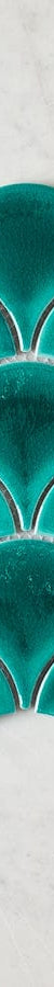 Pacific Greenwood TILE Coral Bay Gloss Teal Fish Scale Tile