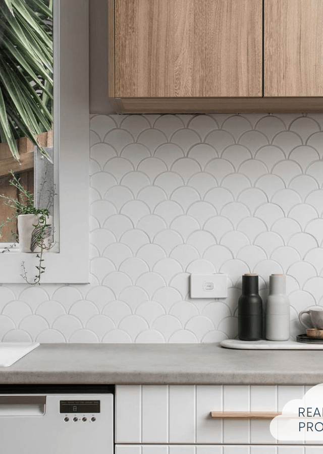 Pacific Greenwood TILE Coral Bay Matte White Fish Scale Tile