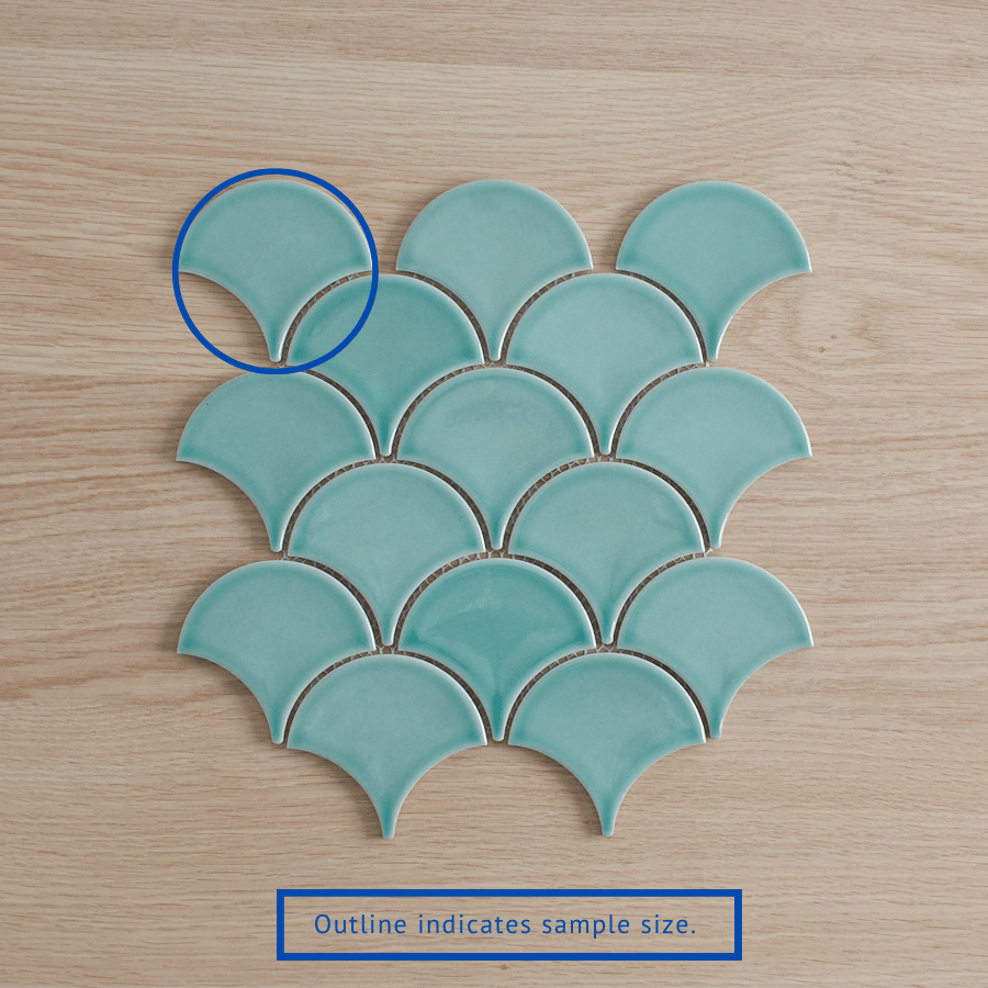 TileCloud TILE Coral Bay Mint Green Fish Scale Tile