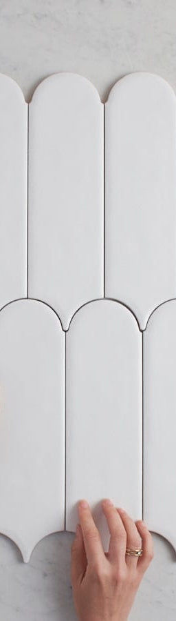 TileCloud TILE Fitzroy Gloss White Feather Tile