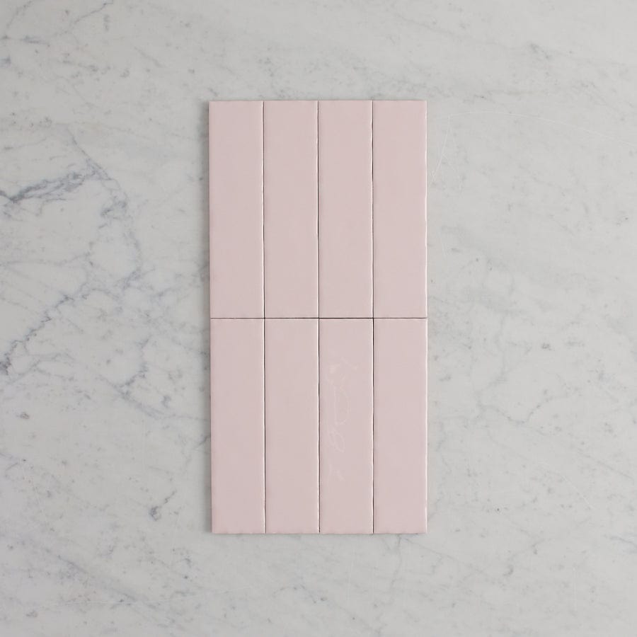 TileCloud TILE Newport Gloss Mini Subway Baby Pink Tile