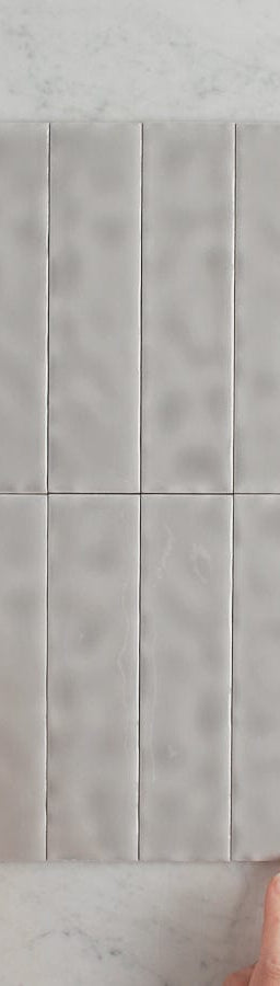 TileCloud TILE Newport Gloss Mini Subway Grey Tile